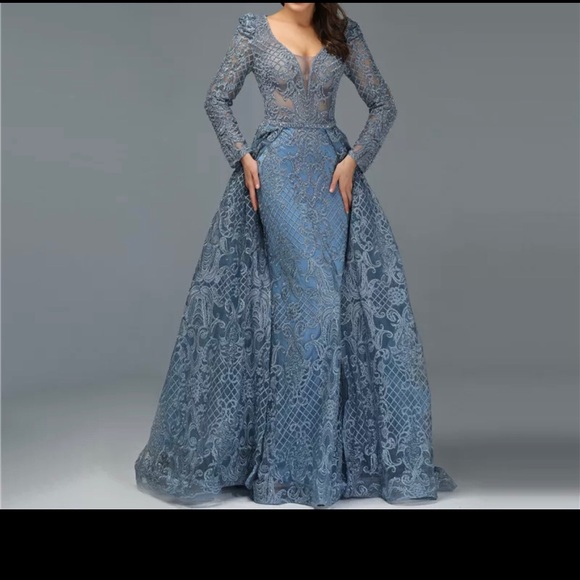 long sleeve evening gowns